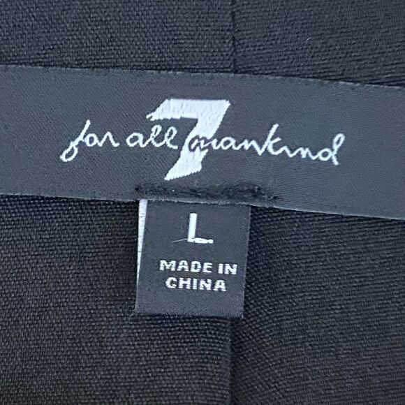 7 FAM - Vegan Leather True Wrap v-Neck Dress - size L (missing belt) - Picture 3 of 11